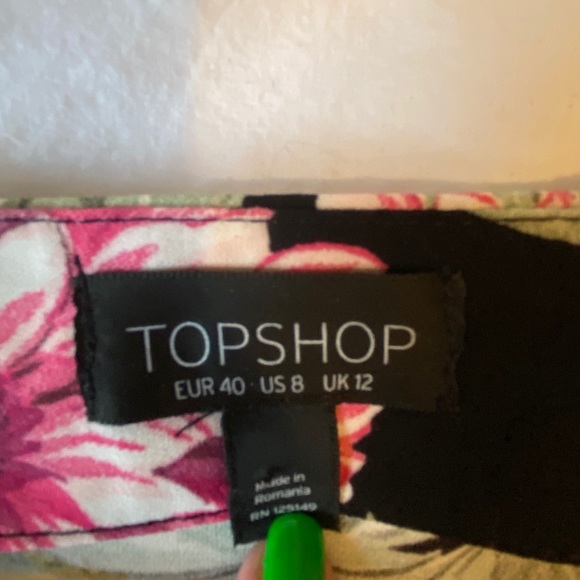 NWOT Topshop floral off the shoulder top - Picture 3 of 7